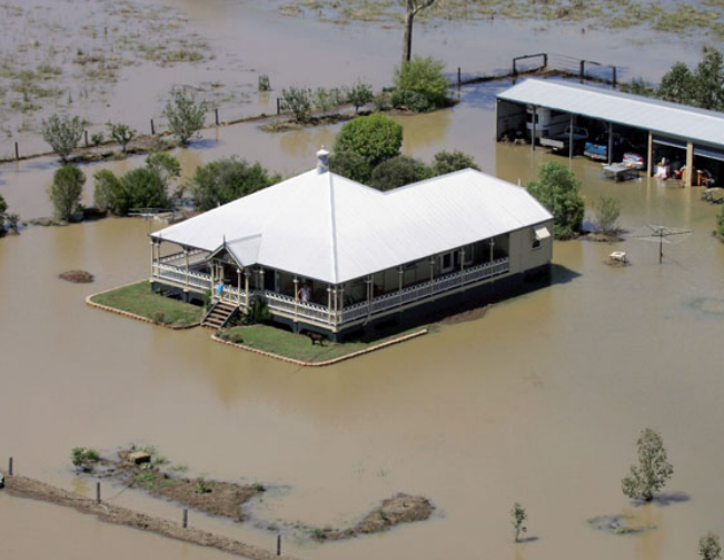 A farmer’s flooded in house at Rosewood. Photo - Bruce Long